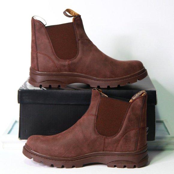 Jack 'n Jill Chelsea Brown Suede Boots Size 10 Never Worn - Picture 3 of 12